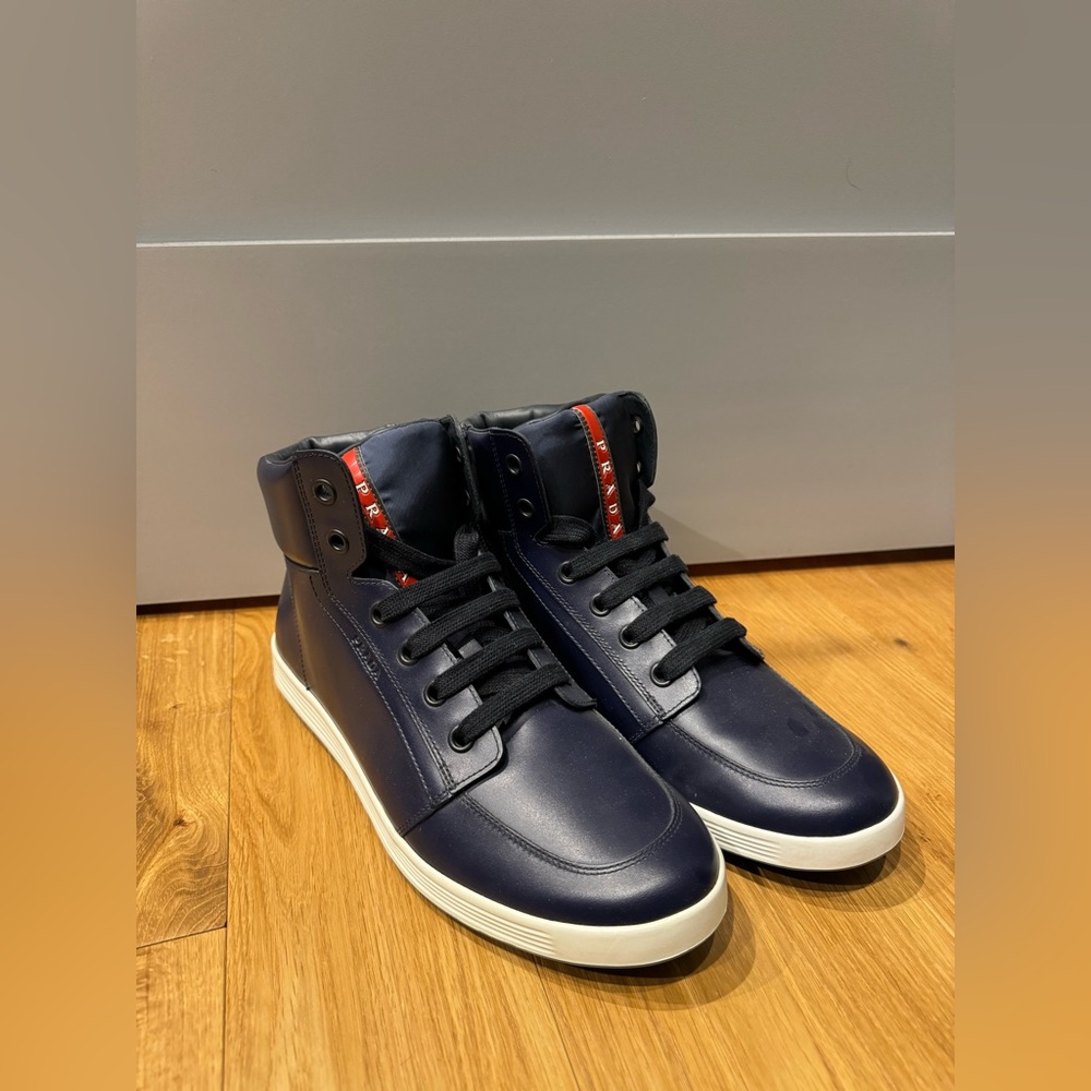 Prada Hightop Sneaker - Blue US9.5